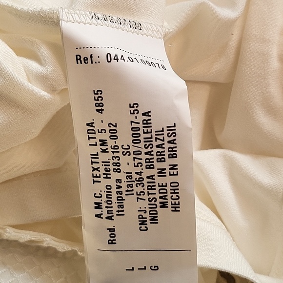 NWT Colcci Jeanswear Cream Embroidered HI/LOW Spagetti Strap Dress Womens Size L - Picture 10 of 16